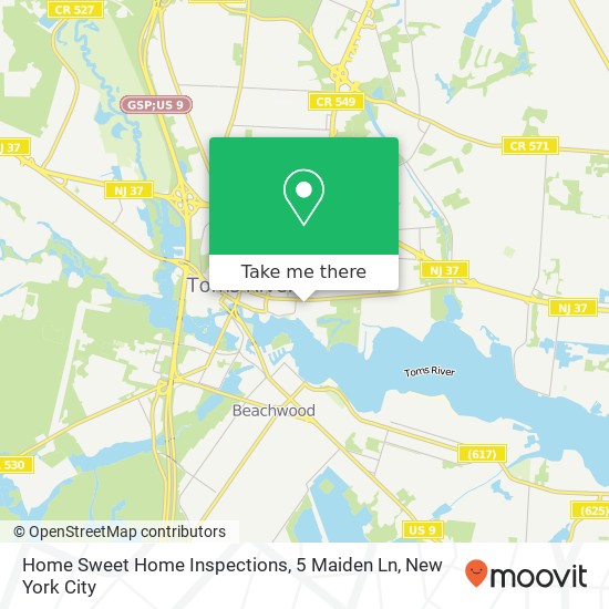 Mapa de Home Sweet Home Inspections, 5 Maiden Ln