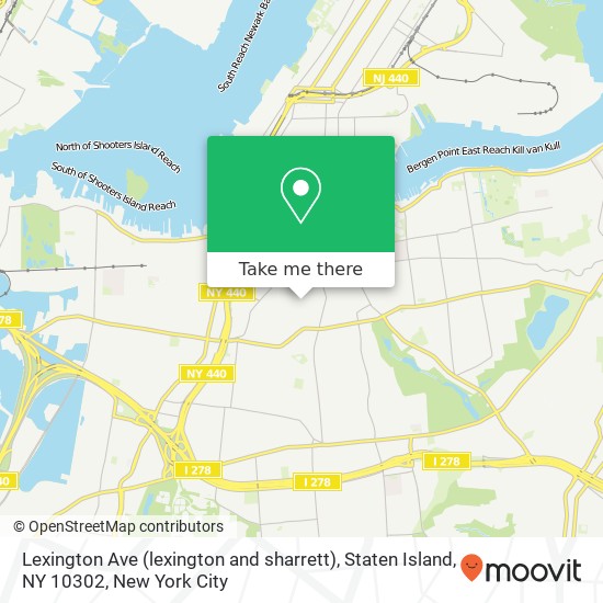 Mapa de Lexington Ave (lexington and sharrett), Staten Island, NY 10302