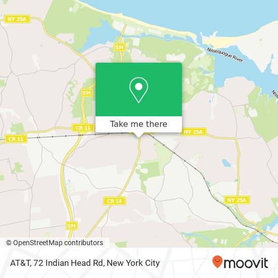 AT&T, 72 Indian Head Rd map