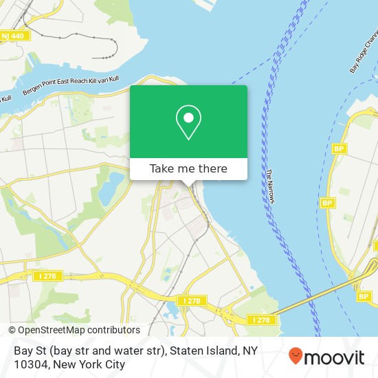 Mapa de Bay St (bay str and water str), Staten Island, NY 10304