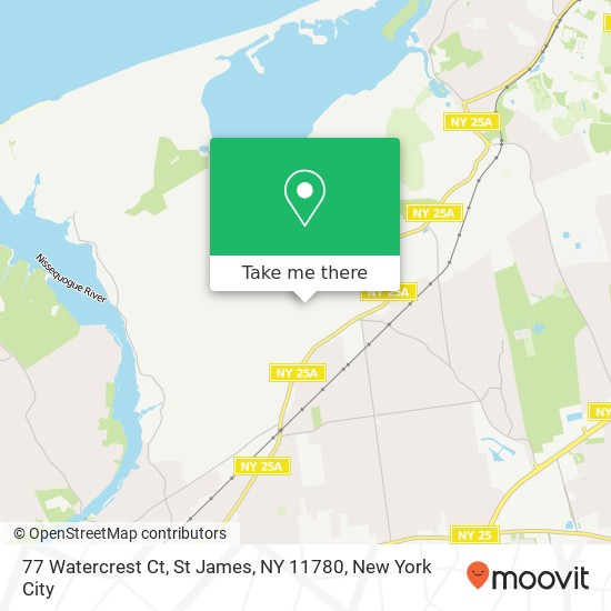 Mapa de 77 Watercrest Ct, St James, NY 11780