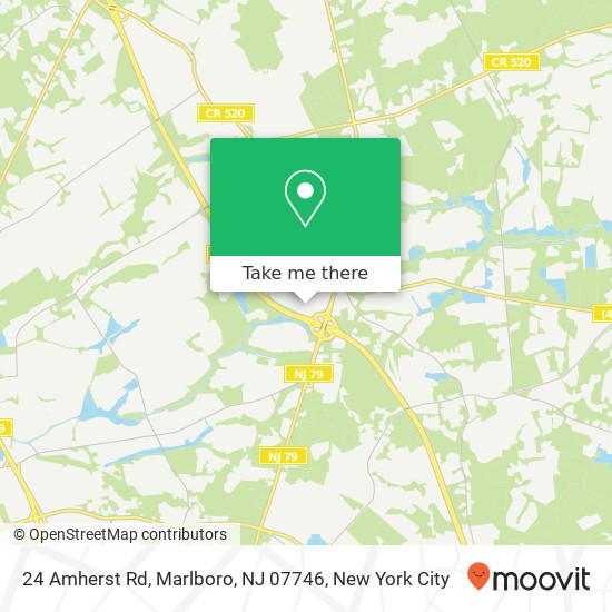 Mapa de 24 Amherst Rd, Marlboro, NJ 07746