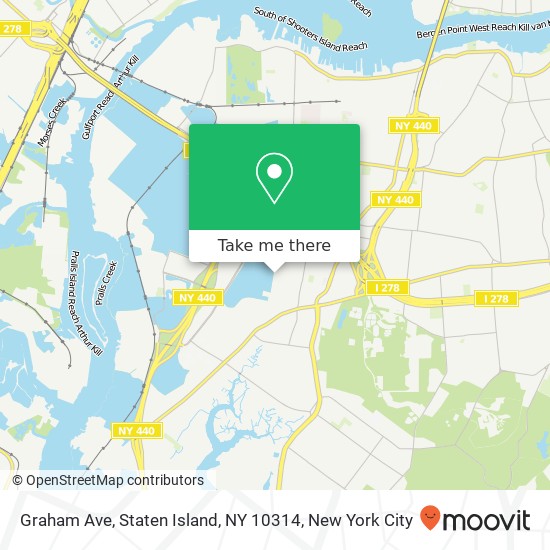 Mapa de Graham Ave, Staten Island, NY 10314