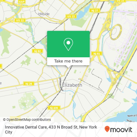 Mapa de Innovative Dental Care, 433 N Broad St