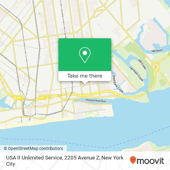 USA II Unlimited Service, 2205 Avenue Z map