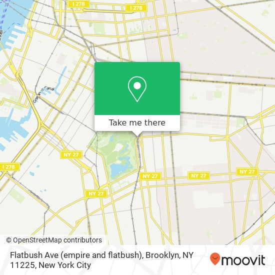 Flatbush Ave (empire and flatbush), Brooklyn, NY 11225 map