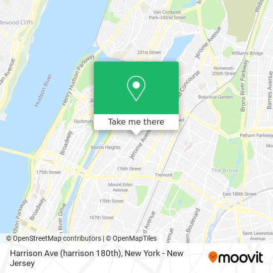 Mapa de Harrison Ave (harrison 180th)