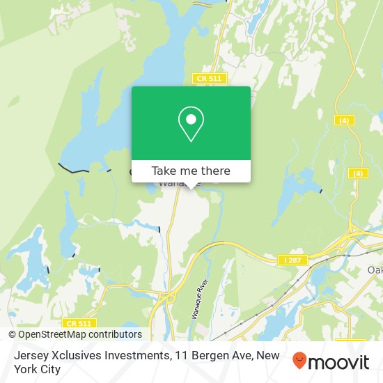 Mapa de Jersey Xclusives Investments, 11 Bergen Ave