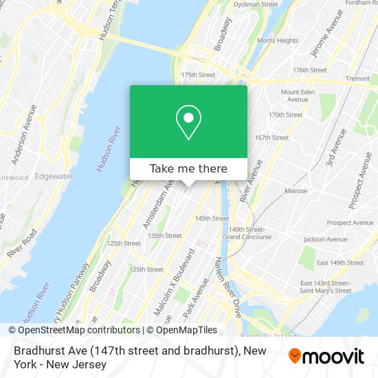 Bradhurst Ave (147th street and bradhurst) map
