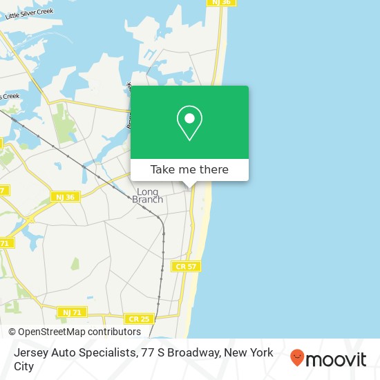 Mapa de Jersey Auto Specialists, 77 S Broadway