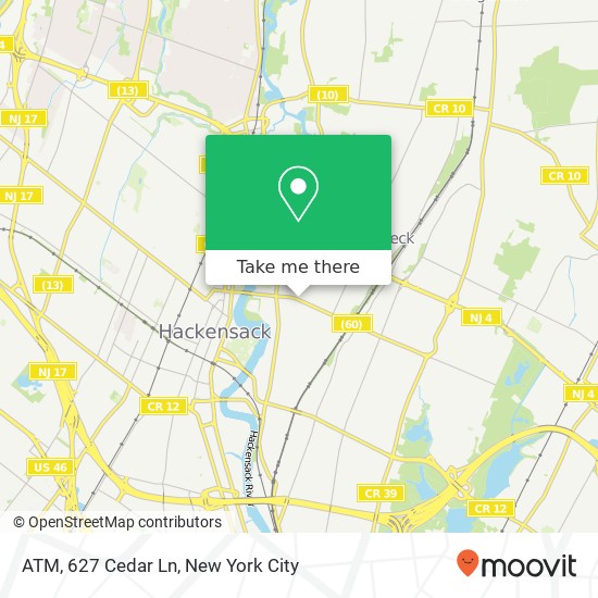 ATM, 627 Cedar Ln map