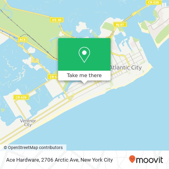 Mapa de Ace Hardware, 2706 Arctic Ave