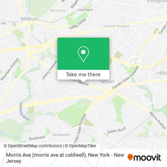 Morris Ave (morris ave at caldwell) map