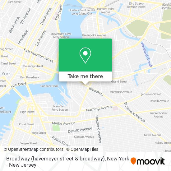 Broadway (havemeyer street & broadway) map