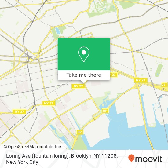 Mapa de Loring Ave (fountain loring), Brooklyn, NY 11208