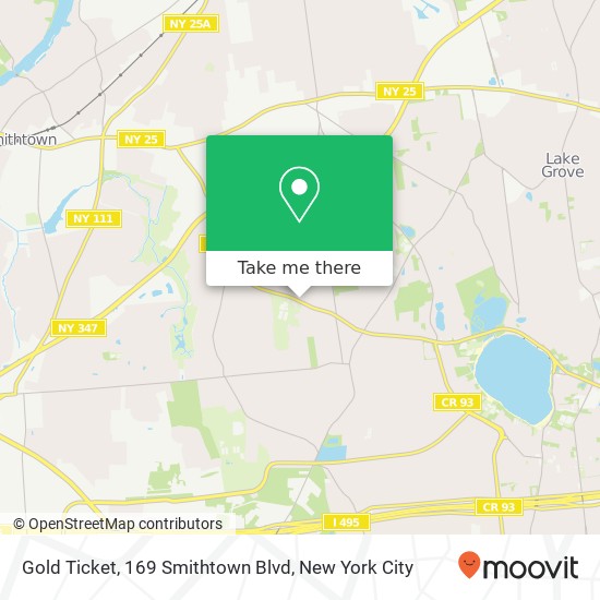 Mapa de Gold Ticket, 169 Smithtown Blvd