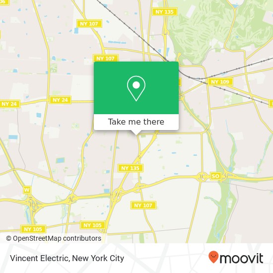 Vincent Electric map