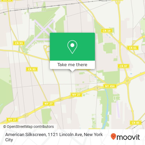Mapa de American Silkscreen, 1121 Lincoln Ave