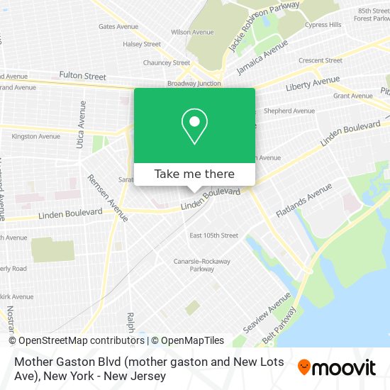 Mother Gaston Blvd (mother gaston and New Lots Ave) map
