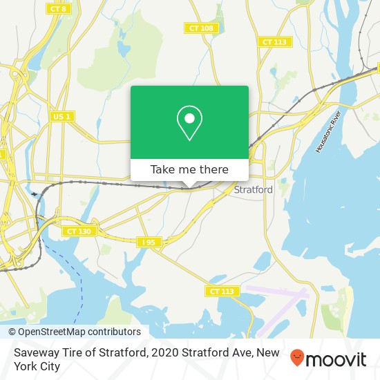 Mapa de Saveway Tire of Stratford, 2020 Stratford Ave