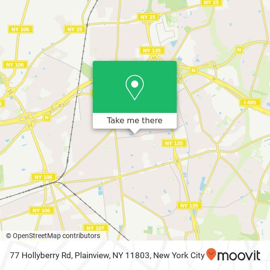 Mapa de 77 Hollyberry Rd, Plainview, NY 11803