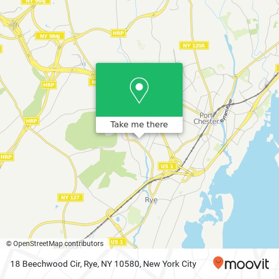 Mapa de 18 Beechwood Cir, Rye, NY 10580