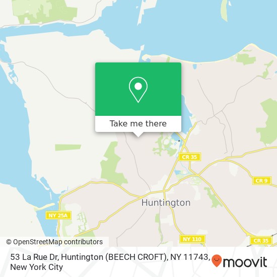 53 La Rue Dr, Huntington (BEECH CROFT), NY 11743 map