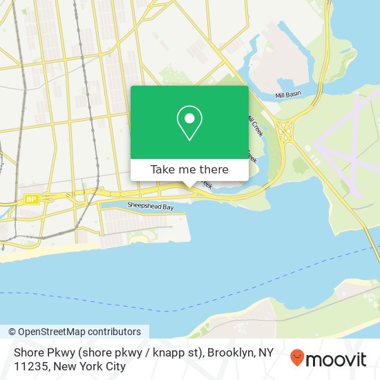 Mapa de Shore Pkwy (shore pkwy / knapp st), Brooklyn, NY 11235
