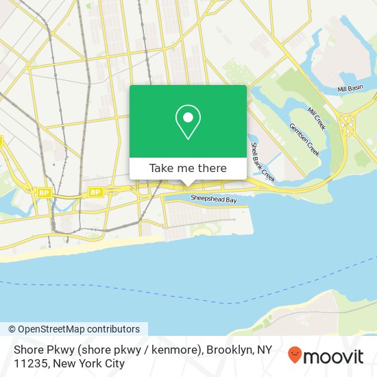 Shore Pkwy (shore pkwy / kenmore), Brooklyn, NY 11235 map