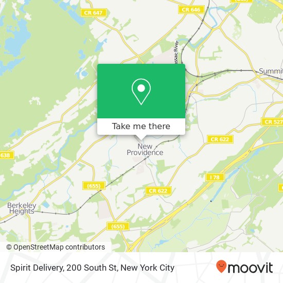 Mapa de Spirit Delivery, 200 South St