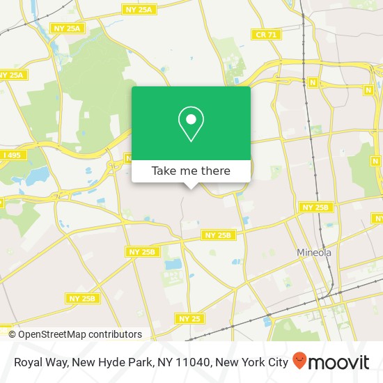 Mapa de Royal Way, New Hyde Park, NY 11040