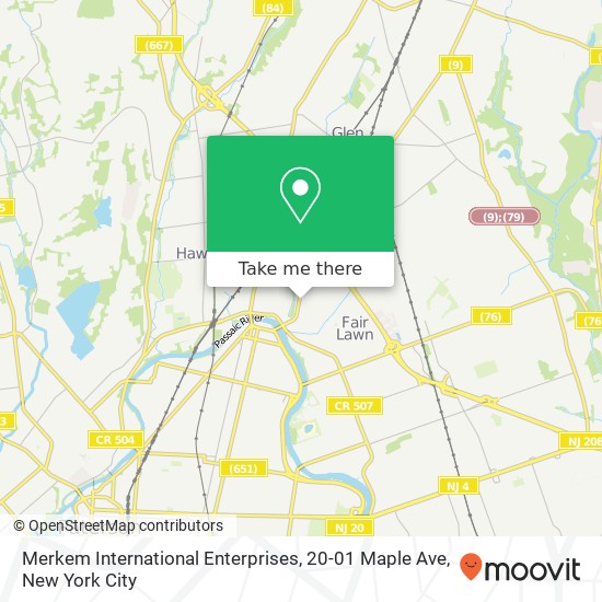 Mapa de Merkem International Enterprises, 20-01 Maple Ave