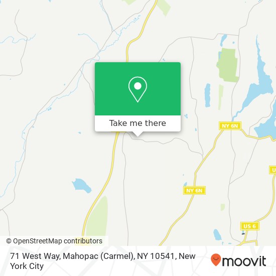 71 West Way, Mahopac (Carmel), NY 10541 map