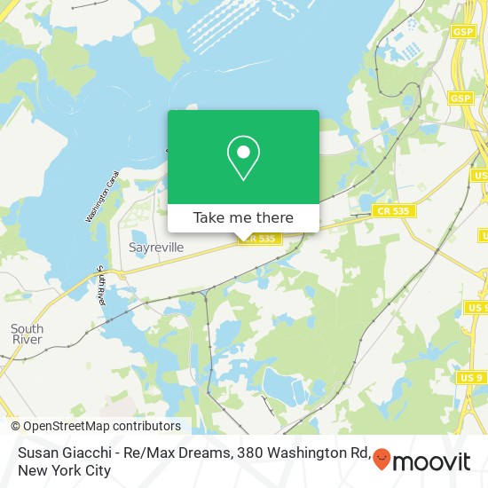 Mapa de Susan Giacchi - Re / Max Dreams, 380 Washington Rd