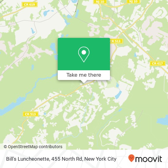 Mapa de Bill's Luncheonette, 455 North Rd