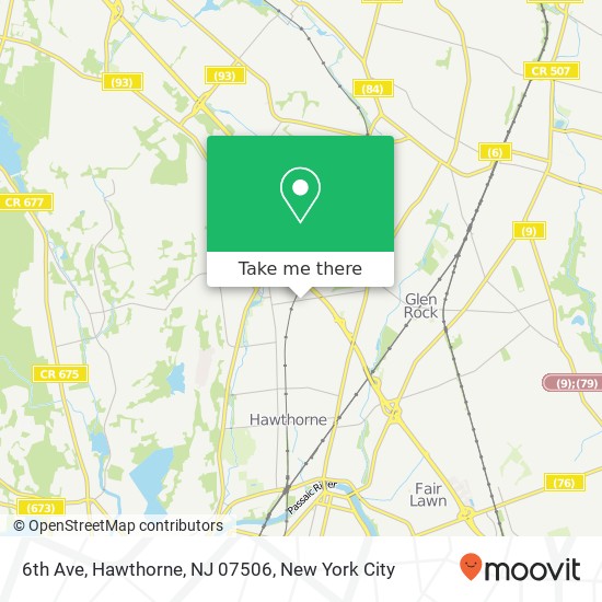 Mapa de 6th Ave, Hawthorne, NJ 07506