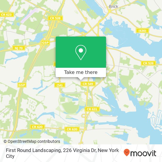 Mapa de First Round Landscaping, 226 Virginia Dr