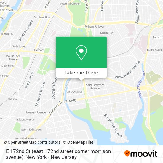Mapa de E 172nd St (east 172nd street corner morrison avenue)
