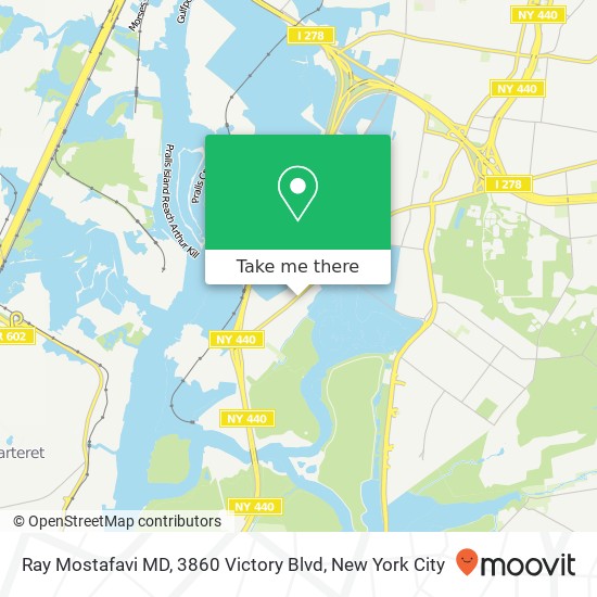Mapa de Ray Mostafavi MD, 3860 Victory Blvd