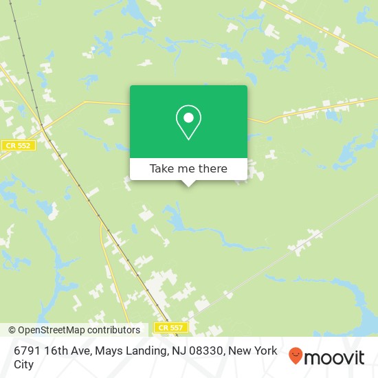 Mapa de 6791 16th Ave, Mays Landing, NJ 08330