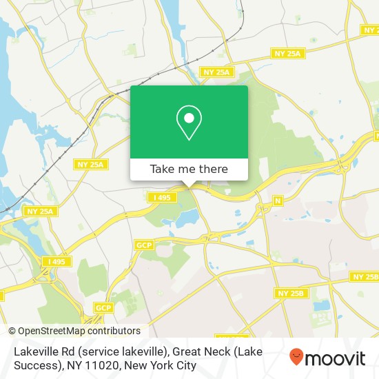 Mapa de Lakeville Rd (service lakeville), Great Neck (Lake Success), NY 11020