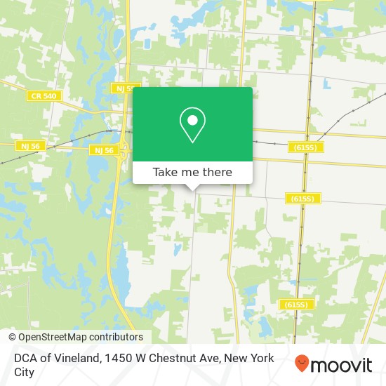 Mapa de DCA of Vineland, 1450 W Chestnut Ave