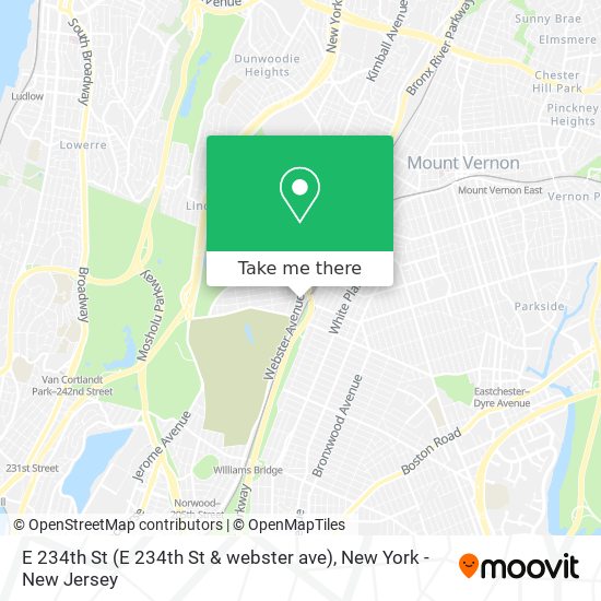 Mapa de E 234th St (E 234th St & webster ave)