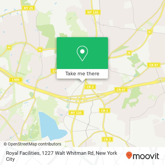 Mapa de Royal Facilities, 1227 Walt Whitman Rd