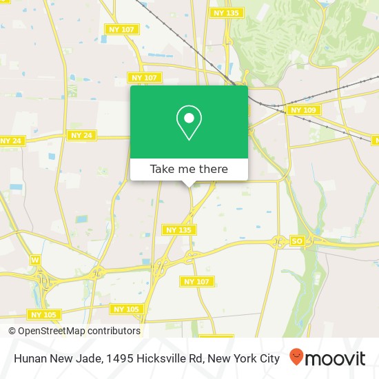 Hunan New Jade, 1495 Hicksville Rd map