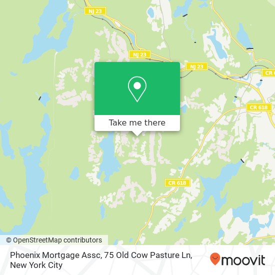 Mapa de Phoenix Mortgage Assc, 75 Old Cow Pasture Ln