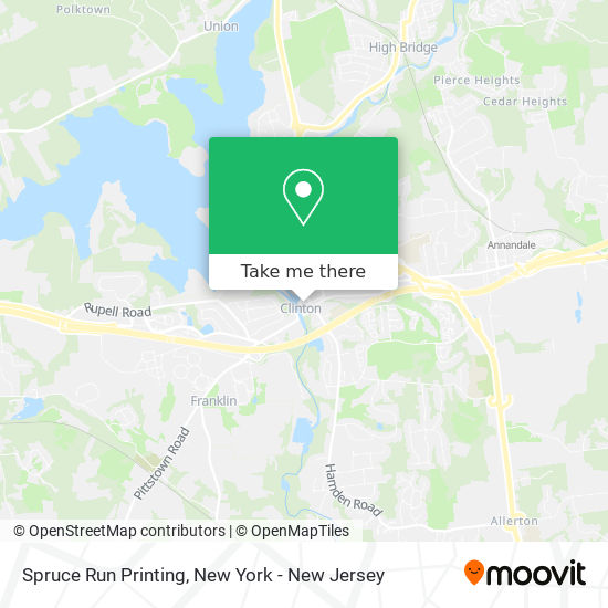 Spruce Run Printing map