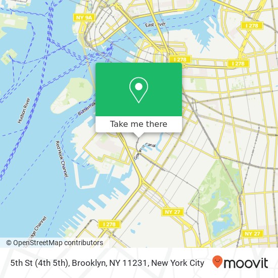 Mapa de 5th St (4th 5th), Brooklyn, NY 11231