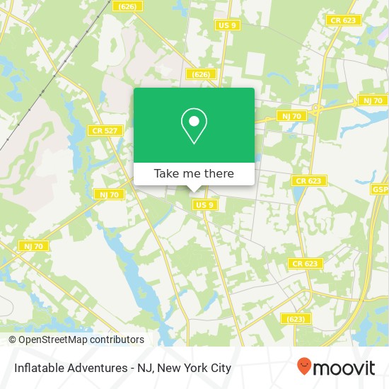 Mapa de Inflatable Adventures - NJ