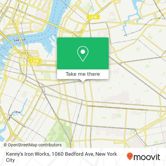 Kenny's Iron Works, 1060 Bedford Ave map